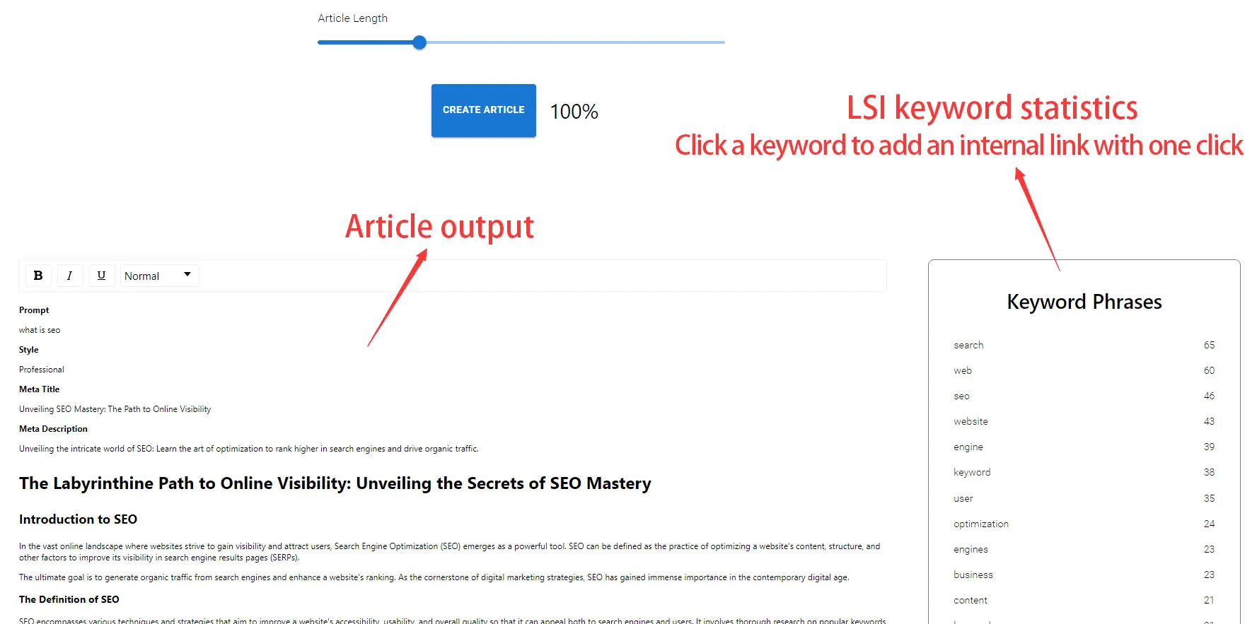 AI Creation Tutorial - Inspection of generated articles